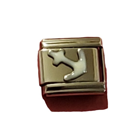 Anchor 9mm Italian Charm Bracelet link, Unisex - Picture 1 of 1